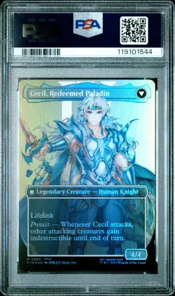 PSA 10 Gem Mint - Cecil, Dark Knight Borderless Foil - FINAL FANTASY - Image 2