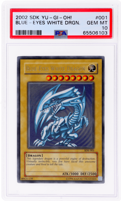 2002 Yu-Gi-Oh Starter Deck Kaiba Unlimited Blue-Eyes White Dragon #SDK1 PSA 10 - Image 1