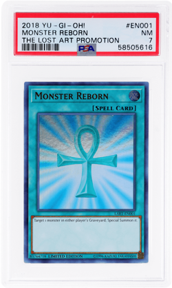 2018 Yu-Gi-Oh Lost Art Promotion Monster Reborn #LART-EN001 PSA 7 - Image 1