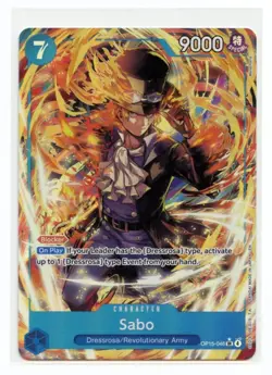 One Piece OP15 Sabo Alt ART OP15-046 SR* Foil - Adventure On Kami's Island Eng - Image 1