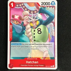 ONE PIECE CCG card: Hatchan op12-013 C, ft. Tony Tony.Chopper, tag Chopper, SP - Image 1