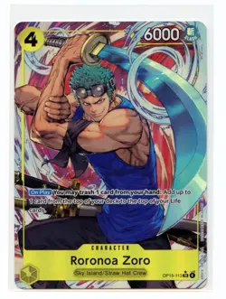 One Piece Roronoa Zoro Alt ART OP15-113 SR* Foil - Adventure On Kami's Island - Image 1