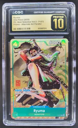 2025 ONE PIECE RYUMA ALTERNATE ART PROMO P-072 CGC 10 PRISTINE B PT - Image 1