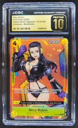 2026 ONE PIECE NICO ROBIN BORDERLESS ST29-009 CGC 10 PRISTINE B PT - Image 1