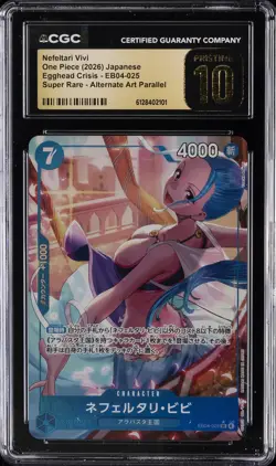 2026 ONE PIECE JPN EGGHEAD CRISIS SUPER RARE NEFELTARI VIVI CGC 10 PRISTINE - Image 1