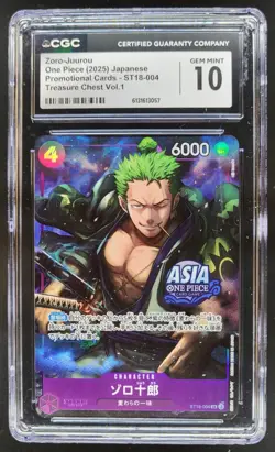 2025 ONE PIECE JP ZORO-JUUROU PROMO ST18-004 CGC 10 A PT - Image 1