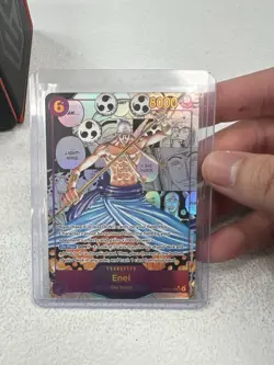 Bandai One Piece TCG Enel OP15-118 Secret Rare Alternate Art Manga Rare - Image 3