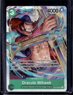 2025 One Piece Illustration Box Vol.4 Dracule Mihawk Promo Super Rare #ST12-003 - Image 1