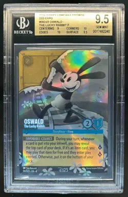 2024 Disney Lorcana TCG: Azurite Sea Oswald Lucky Rabbit Promos #06/D23 BGS 9.5 - Image 1