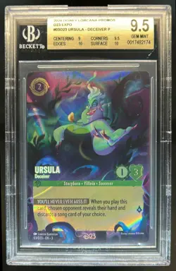2024 Disney Lorcana Ursula Deceiver D23 Promo #03 BGS 9.5 Gem Mint - Image 1