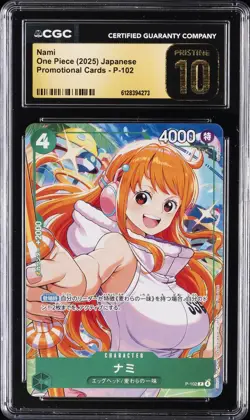 2025 ONE PIECE JPN PROMO CARDS #P-102 NAMI CGC 10 PRISTINE - Image 1