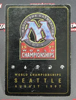 MTG Kjeldoran Outpost (Janosch Kuhn - SB)- DAMAGED -1997 WCD Magic Card - Image 2