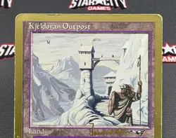 MTG Kjeldoran Outpost (Janosch Kuhn - SB)- DAMAGED -1997 WCD Magic Card - Image 3