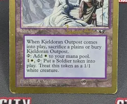 MTG Kjeldoran Outpost (Janosch Kuhn - SB)- DAMAGED -1997 WCD Magic Card - Image 4
