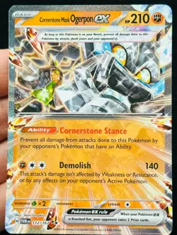 Cornerstone Mask Ogerpon ex 112/167 - LP-NM - Pokemon TCG Card - TWM - Image 1