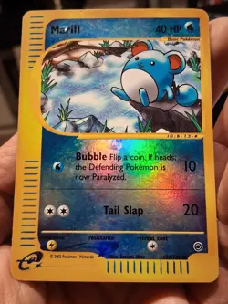 Marill 130/165 Expedition Reverse Holo Common Card NM-LP DING LOOK AT PICS - Image 1