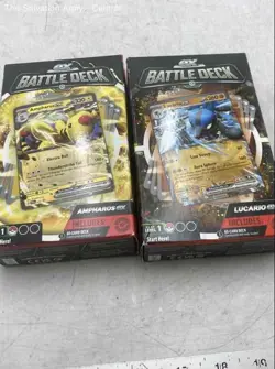 Pokemon Multicolor EX Battle Deck Ampharos And Lucario Trading Cards - Image 1