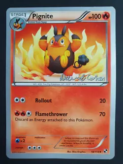 Pignite 18/114 - Black & White Set - Pokemon Card - Excellent Condition - Image 1