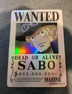 🔥One Piece SABO Gold Holofoil Wanted Poster Trading Card OP-WA-201-TJL-10🔥 - Image 2