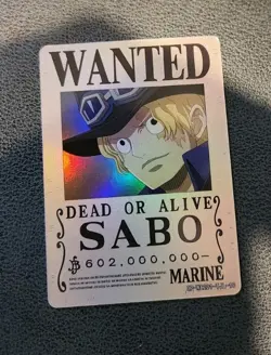 🔥One Piece SABO Gold Holofoil Wanted Poster Trading Card OP-WA-201-TJL-10🔥 - Image 3