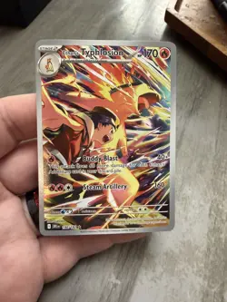 Pokemon TCG Destined Rivals Ethan's Typhlosion Illustration Rare Card 190/182 - Image 1