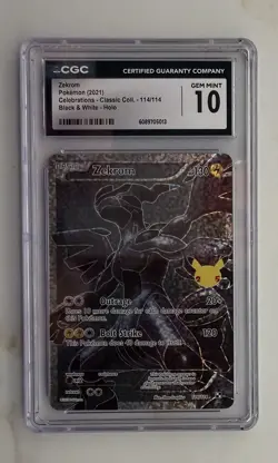 Pokemon Zekrom 114/114 Celebrations Classic Collection Holo Card CGC 10 - Image 1