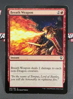 MTG Breath Weapon- DAMAGED -Battle for Baldur's Gate Magic Card #165 - Image 1