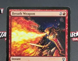 MTG Breath Weapon- DAMAGED -Battle for Baldur's Gate Magic Card #165 - Image 3
