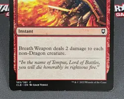 MTG Breath Weapon- DAMAGED -Battle for Baldur's Gate Magic Card #165 - Image 4