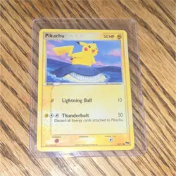 Pokemon Pikachu 50 HP POP Series 5 Common Holo Card 12/17 Basic 2007 - Image 1