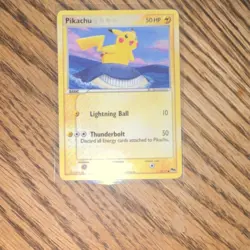 Pokemon Pikachu 50 HP POP Series 5 Common Holo Card 12/17 Basic 2007 - Image 2