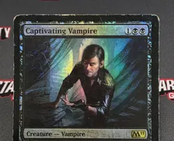 MTG FOIL Captivating Vampire- DAMAGED -Magic 2011 Magic the Gathering Card #087 - Image 3