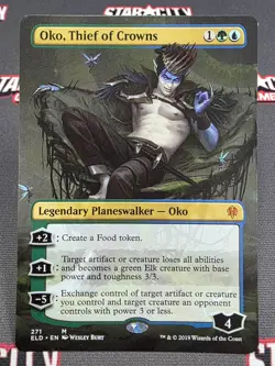 MTG Oko, Thief of Crowns- DAMAGED -Throne of Eldraine Magic Card #271 - Image 1