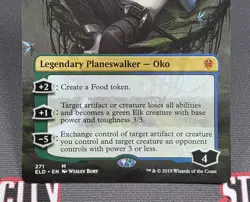 MTG Oko, Thief of Crowns- DAMAGED -Throne of Eldraine Magic Card #271 - Image 4