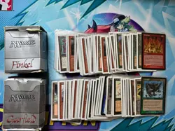MTG Deckmasters Garfield Vs Finkel Full Decks, Cards Nearmint/LP, Deckboxes used - Image 1