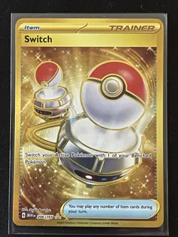 Pokemon TCG Scarlet & Violet 151 Switch Hyper Rare Holo Card 206/165 - Image 1