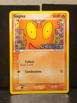 Slugma 74/107 Deoxys Stamped Reverse Holo Pokemon Tcg Card Trade Collect Game - Image 1