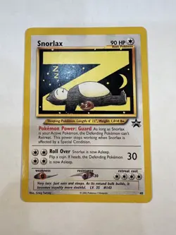 Pokemon TCG Snorlax WoTC Black Star Promo 49 NM Card - Image 1
