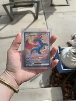 Pokemon Salamence ex Ultra Rare Holo Dragon SV09 187/159 HP320 ATK300 Card - Image 1