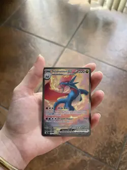 Pokemon Salamence ex Ultra Rare Holo Dragon SV09 187/159 HP320 ATK300 Card - Image 3