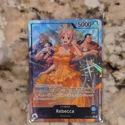 Bandai One Piece CCG Rebecca alt Leader Card OP15-039 - Image 1