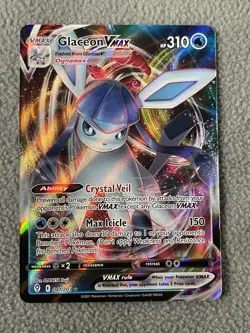 Pokemon TCG Glaceon VMAX Evolving Skies Holo Ultra Rare Card 041/203 - Image 1