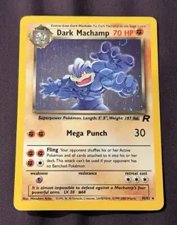 Pokemon Dark Machamp Holo Rare 10/82 Team Rocket 70HP 2000 Card - Image 1