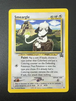 Smeargle 32/53 Black Star Promo WOTC Pokemon Card NM - Image 1