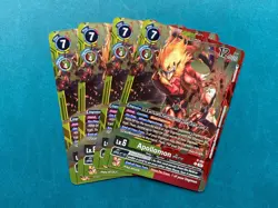Apollomon ACE P-191 Playset Limited Set Reprint Foil Promo Digimon Card Game x4 - Image 1