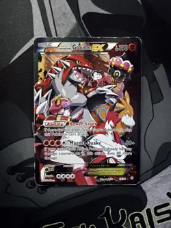 Pokemon TCG Team Magma's Groudon EX 15/34 Double Crisis Holo Rare DAMAGED - Image 1