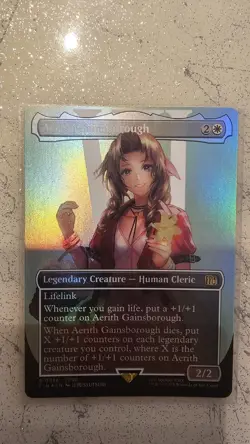 MTG Aerith Gainsborough (Borderless Foil) Final Fantasy 0374 FFVII FF7 NM - Image 1