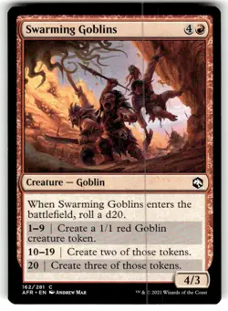 Swarming Goblins Adventures in the Forgotten Realms Regular MTG NM - Image 1