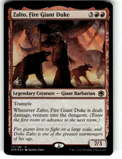 FOIL MTG Zalto, Fire Giant Duke Adventures in the Forgotten Realms Regular - Image 1