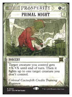Primal Might (showcase) Outlaws of Thunder Junction MTG - NM+ - Image 1